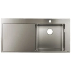 Hansgrohe S715-F450 Built-in Kitchen Sink 450 With Drainboard Left - Stainless Steel - 43306800