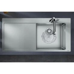 Hansgrohe S715-F450 Built-in Kitchen Sink 450 With Drainboard Left - Stainless Steel - 43306800 -Blanco Shop 4 4 3 43306800 2