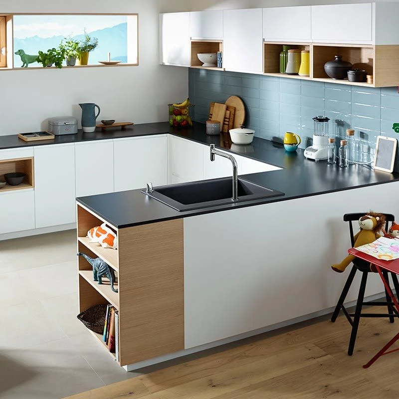 Hansgrohe S510-F660 Built-in Kitchen Sink 660 - Graphite Black - 43313170 3 Hansgrohe S510-F660 Built-in Kitchen Sink 660 - Graphite Black - 43313170 - Image 3