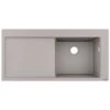 Hansgrohe S514-F450 Built-in Kitchen Sink 450 With Drainboard Left - Concrete Grey - 43314380