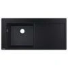 Hansgrohe S5110-F450 Built-in Kitchen Sink 450 With Drainboard Right - Graphite Black - 43330170