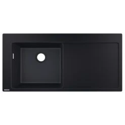 Hansgrohe S5110-F450 Built-in Kitchen Sink 450 With Drainboard Right - Graphite Black - 43330170