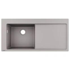 Hansgrohe S5110-F450 Built-in Kitchen Sink 450 With Drainboard Right - Concrete Grey - 43330380