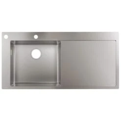 Hansgrohe S718-F450 Built-in Kitchen Sink 450 With Drainboard Right - Stainless Steel - 43332800