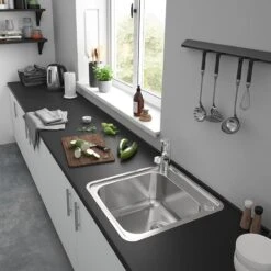 Hansgrohe S412-F400 Built-in Kitchen Sink 400/400 - Stainless Steel - 43335800 -Blanco Shop 4 4 3 43335800 2