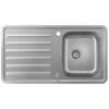 Hansgrohe S4113-F340 Built-in Kitchen Sink 340/400 With Drainboard - Stainless Steel - 43337800