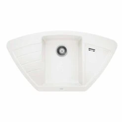 Blanco ZIA 9 E Silgranit 1 Bowl Inset Kitchen Sink - White - 514758