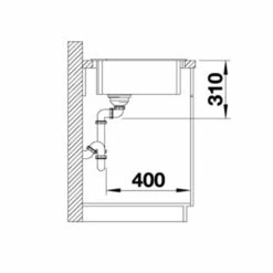 Blanco ZIA 9 E Silgranit 1 Bowl Inset Kitchen Sink - White - 514758 -Blanco Shop 5 1 514758 dimensions1
