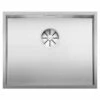 Blanco ZEROX 500-IF Durinox Stainless Steel 1 Bowl Inset Kitchen Sink With Manual InFino Waste - 523098