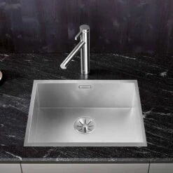 Blanco ZEROX 500-IF Durinox Stainless Steel 1 Bowl Inset Kitchen Sink With Manual InFino Waste - 523098 -Blanco Shop 5 2 523098 lifestyle1
