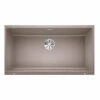 Blanco SUBLINE 800-U Silgranit 1 Bowl Undermount Kitchen Sink With Manual InFino Waste - Tartufo - 523148