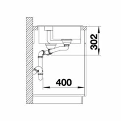 Blanco COLLECTIS 6 S RH Silgranit 1.5 Bowl Inset Kitchen Sink With Drain Remote Control - Coffee - 523353 -Blanco Shop 5 2 523353 dimensions1