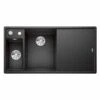 Blanco AXIA III 6 S LH Silgranit 1.5 Bowl Inset Kitchen Sink With Drain Remote Control - Anthracite - 524653