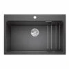Blanco ETAGON 8 Silgranit 1 Bowl Inset Kitchen Sink With Manual InFino Waste - Anthracite - 525187