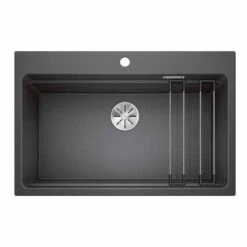 Blanco ETAGON 8 Silgranit 1 Bowl Inset Kitchen Sink With Manual InFino Waste - Anthracite - 525187