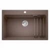 Blanco ETAGON 8 Silgranit 1 Bowl Inset Kitchen Sink With Manual InFino Waste - Coffee - 525196