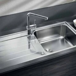 Blanco CLASSIMO XL 6 S-IF Reversible Stainless Steel 1 Bowl Inset Kitchen Sink With Drain Remote Control - Brushed Finish - 525327 14 Blanco CLASSIMO XL 6 S-IF Reversible Stainless Steel 1 Bowl Inset Kitchen Sink With Drain Remote Control - Brushed Finish - 525327 -Blanco Shop 5 2 525327 lifestyle1
