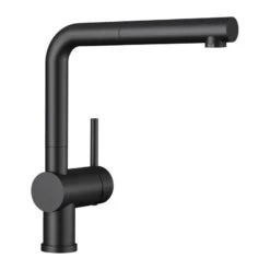 Blanco LINUS-S Single Lever Pull-Out Handset Special Colour Kitchen Tap - Matt Black - 525807