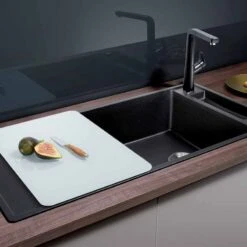 Blanco AXIA III XL 6 S Silgranit 1 Bowl Inset Reversible Kitchen Sink With Drain Remote Control - Black - 525857 -Blanco Shop 5 2 525857 lifestyle1