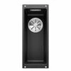 Blanco SUBLINE 160-U Silgranit 1 Bowl Undermount Kitchen Sink With Manual InFino Waste - Black - 525981