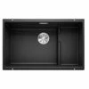 Blanco SUBLINE 700-U Level Silgranit 1 Bowl Undermount Kitchen Sink With Manual InFino Waste - Black - 526004