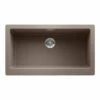 Blanco VINTERA XL 9 Silgranit 1 Bowl Undermount Kitchen Sink With Manual InFino Waste - Tartufo - 526107