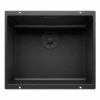 Blanco SUBLINE 500-U Silgranit 1 Bowl Undermount Kitchen With Manual InFino Waste - Black - 526340