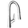 Hansgrohe Talis M51 Single Lever Kitchen Mixer 160, Pull-Out Spray, 2jet - Chrome - 72815000