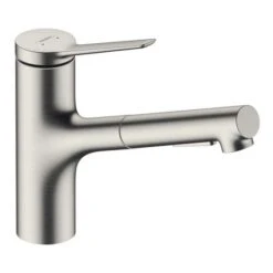 Hansgrohe Zesis M33 2jet Pull Out Spray Single Lever Kitchen Mixer - Stainless Steel - 74800800