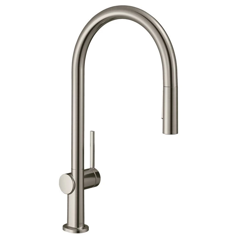 Hansgrohe Talis M54 Single Lever Kitchen Mixer 210, Pull-Out Spray, 2jet - Stainless Steel - 72800800 1 Hansgrohe Talis M54 Single Lever Kitchen Mixer 210, Pull-Out Spray, 2jet - Stainless Steel - 72800800