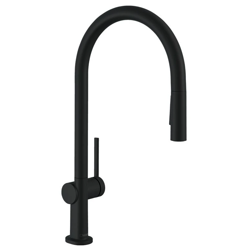 Hansgrohe Talis M54 Single Lever Kitchen Mixer 210, Pull-Out Spray, 2jet, SBox - Matt Black - 72801670 1 Hansgrohe Talis M54 Single Lever Kitchen Mixer 210, Pull-Out Spray, 2jet, SBox - Matt Black - 72801670