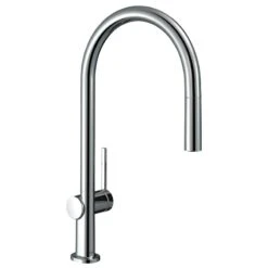 Hansgrohe Talis M54 Single Lever Kitchen Mixer 210, Pull-Out Spout, 1jet, SBox - Chrome - 72803000