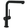 Hansgrohe Talis M54 Single Lever Kitchen Mixer 270, Pull-Out Spout, 1jet, SBox - Matt Black - 72809670