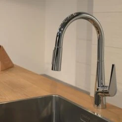 Hansgrohe Talis M51 Single Lever Kitchen Mixer 200, Pull-Out Spray, 2jet - Chrome - 72813000 5 Hansgrohe Talis M51 Single Lever Kitchen Mixer 200, Pull-Out Spray, 2jet - Chrome - 72813000 -Blanco Shop 7 2 72813000 2