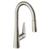 Hansgrohe Talis M51 Single Lever Kitchen Mixer 200, Pull-Out Spray, 2jet - Stainless Steel - 72813800