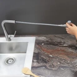 Hansgrohe Talis Select M51 Single Lever Kitchen Mixer 220, Pull-Out Spout, 1jet - Stainless Steel - 72822800 -Blanco Shop 7 2 72822800 2