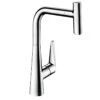 Hansgrohe Talis Select M51 Single Lever Kitchen Mixer 300, Eco, Pull-Out Spout, 1jet - Chrome - 72826000