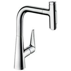Hansgrohe Talis Select M51 Single Lever Kitchen Mixer 220, Pull-Out Spray, 2jet, SBox - Chrome - 73868000