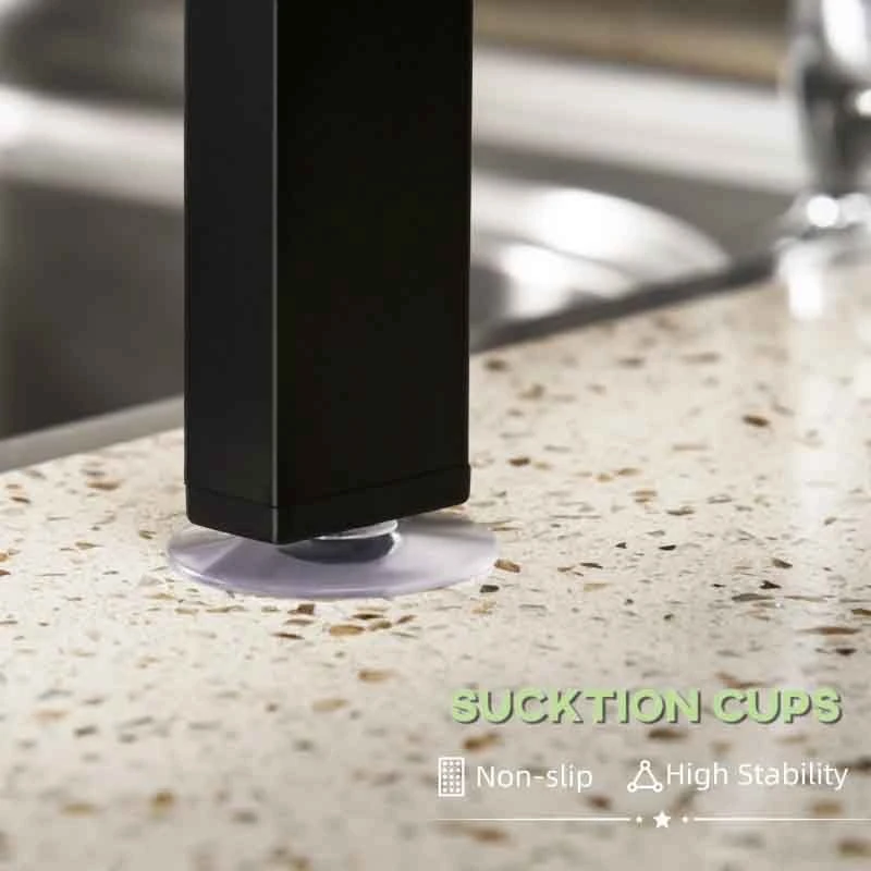 HOMCOM 2 Tier Adjustable Over The Sink Dish Drainer - Black - 801-286V00BK 3 HOMCOM 2 Tier Adjustable Over The Sink Dish Drainer - Black - 801-286V00BK - Image 3