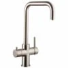 Reginox Amanzi 3 In 1 Boiling Water Mixer Kitchen Tap Including Tap And Filter - Brushed Nickel - AMANZI BN II