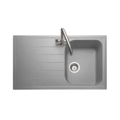 Rangemaster Amethyst Compact 1 Bowl Igneous Granite Kitchen Sink - Dove Grey - AME860DG/