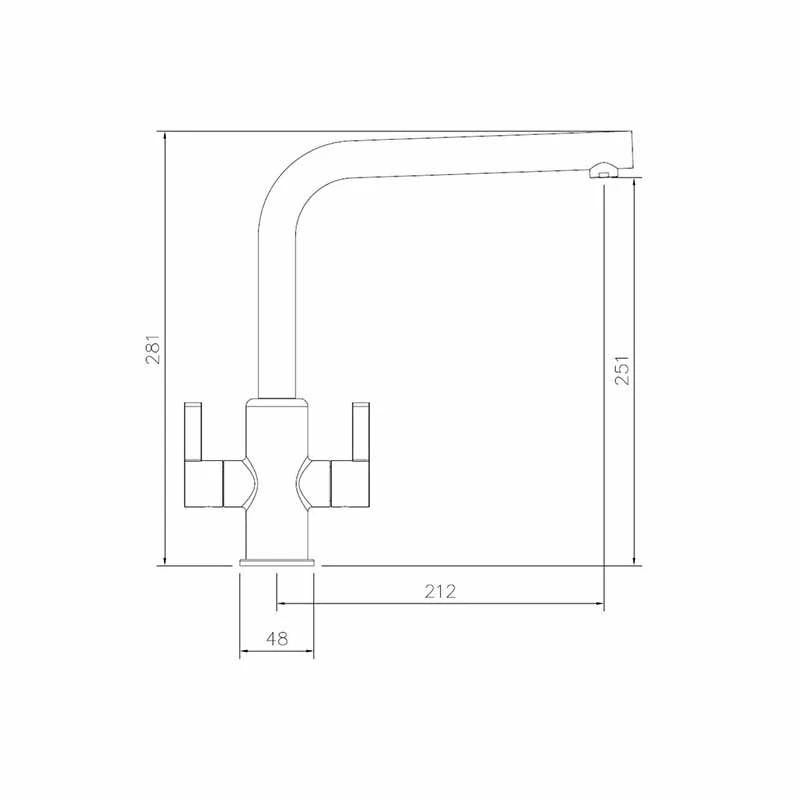Abode Althia Monobloc Kitchen Tap Brushed Nickel - AT1257 2 Abode Althia Monobloc Kitchen Tap Brushed Nickel - AT1257 - Image 2