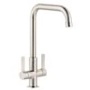 Abode Pico Quad Monobloc Contemporary Kitchen Mixer Tap Brushed Nickel - AT2135