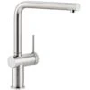 Abode Fraction Single Lever Contemporary Kitchen Mixer Tap Brushed Nickel - AT2153