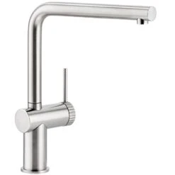 Abode Fraction Single Lever Contemporary Kitchen Mixer Tap Brushed Nickel - AT2153