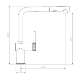 Abode Fraction Pull Out Contemporary Kitchen Mixer Tap Antique Brass - AT2158 -Blanco Shop a t at2158 1