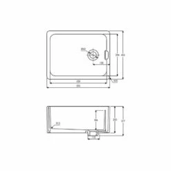 Abode Belfast Single Bowl Ceramic Kitchen Sink - White - AW1022 -Blanco Shop a w aw1022 2