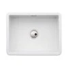 Abode Sandon Single Bowl Ceramic Kitchen Sink - White - AW1031