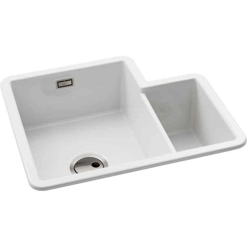 Abode Sandon 1.5 Bowl Ceramic Kitchen Sink - White - AW1032 2 Abode Sandon 1.5 Bowl Ceramic Kitchen Sink - White - AW1032 - Image 2