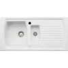Abode Milford 1.5 Bowl Ceramic Kitchen Sink - White - AW1043